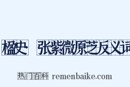 楹史·张紫微原芝反义词是什么意思的图片